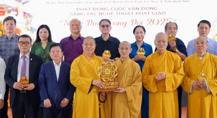 Ban Văn hoá TƯ GHPGVN ký kết hợp tác với các Viện - Hội chuyên ngành TƯ về lĩnh vực Văn hoá - Nghệ thuật dân tộc và Phát động cuộc vận động sáng tác nghệ thuật Phật giáo “Sáng đạo trong đời” 2025